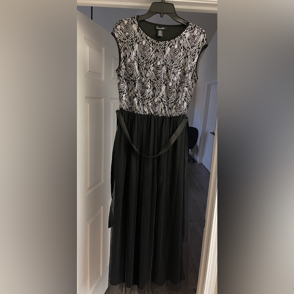 Black and sparkly silver dress